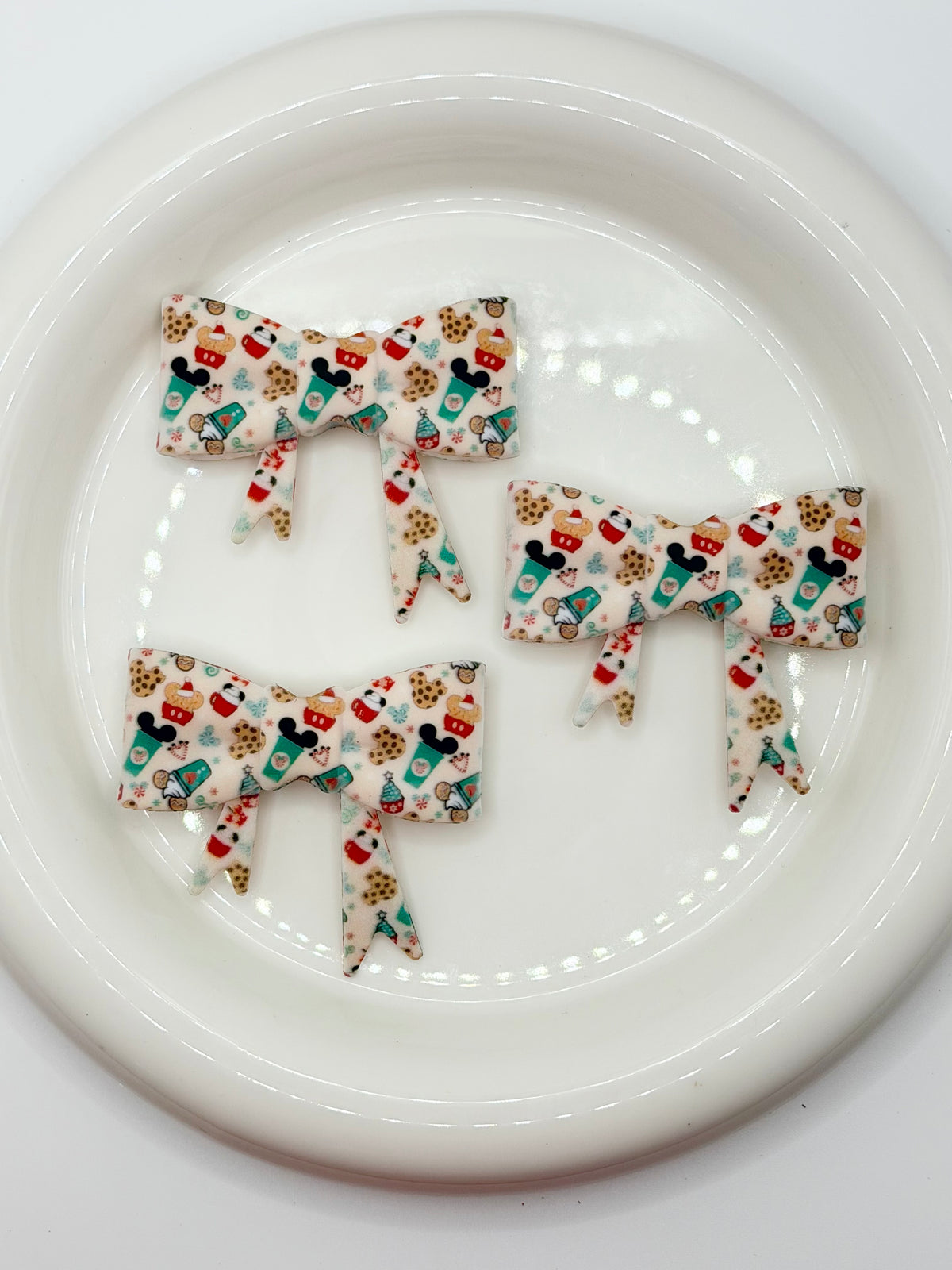 #  Merry Mouse Coffee large bow focal (1ct)