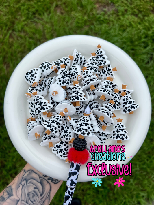 3D cow print Christmas tree EXCLUSIVE focal