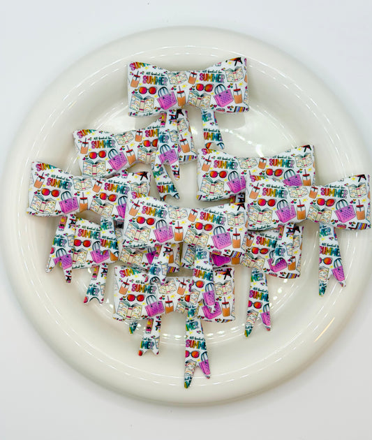 #263 All Booked For Summer Large Bow Focal