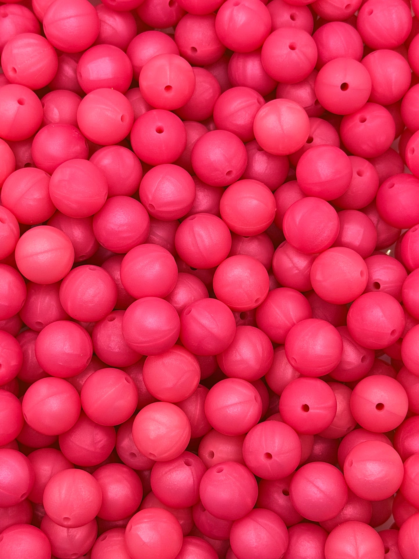 SS-160 15mm Raspberry Pearl Silicone Beads (1ct)