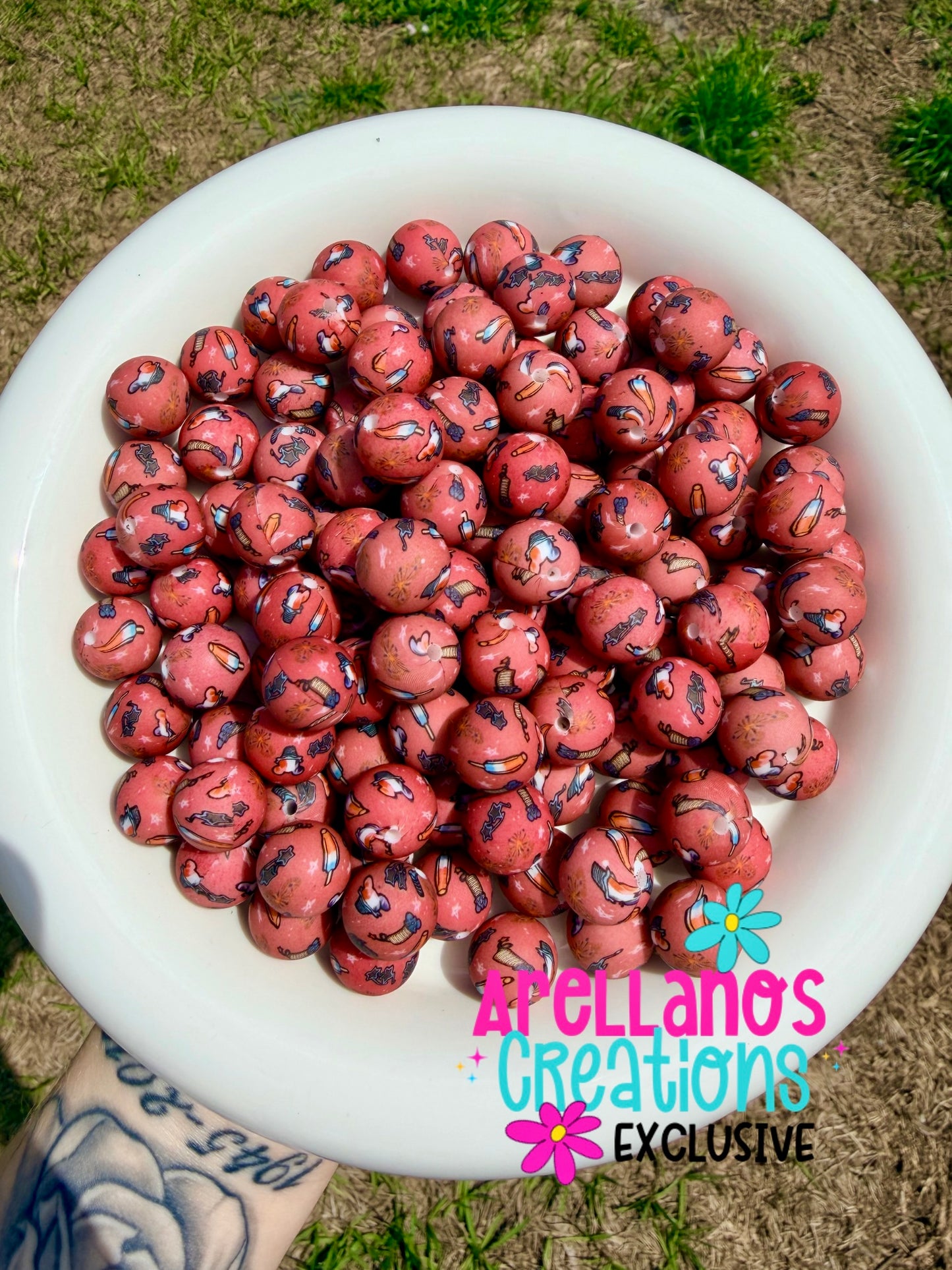 15mm Inspired 4th of July Treats Silicone Bead (1ct) EXCLUSIVE