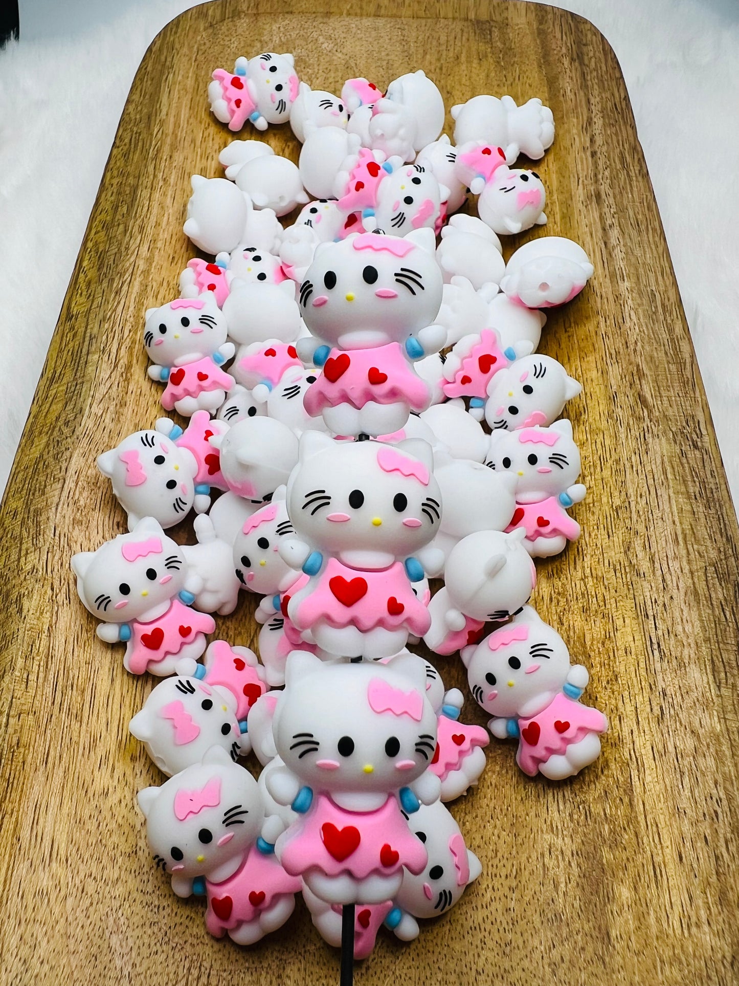 3D heart dress kitty focal