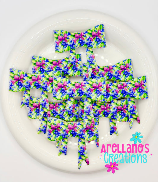 #242 Blueberry Jungle Large Bow Focal
