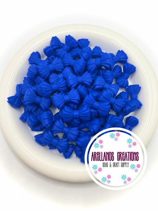 3D royal blue ribbed EXCLUSIVE bow focal