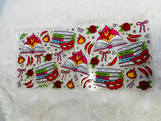 Spicy books 16oz UV DTF wrap