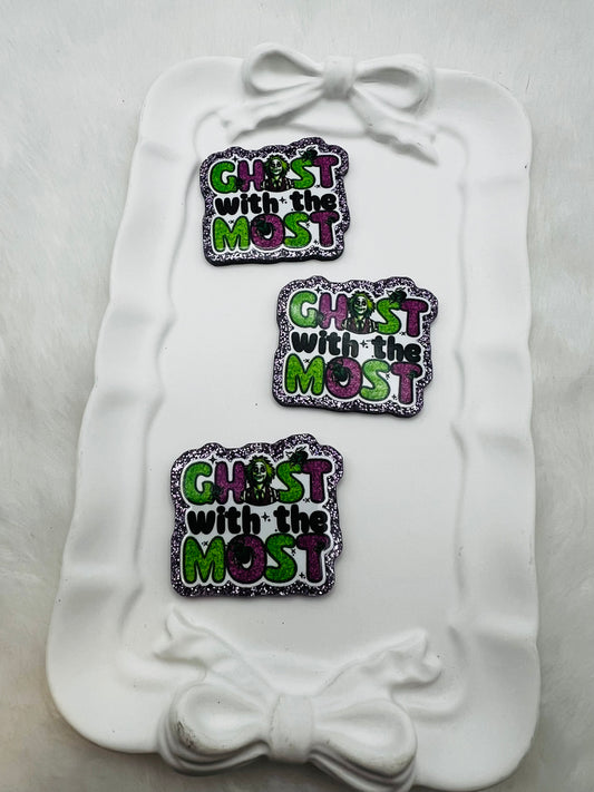 Ghost with the most glitter flatback acrylic