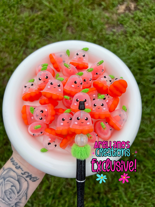 3D Pepe the pumpkin ghost EXCLUSIVE focal (glows glitter in the dark)