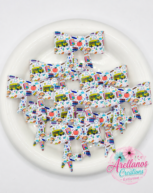 #380 Schoolyard Scribbles large bow straw topper (1ct) EXCLUSIVE