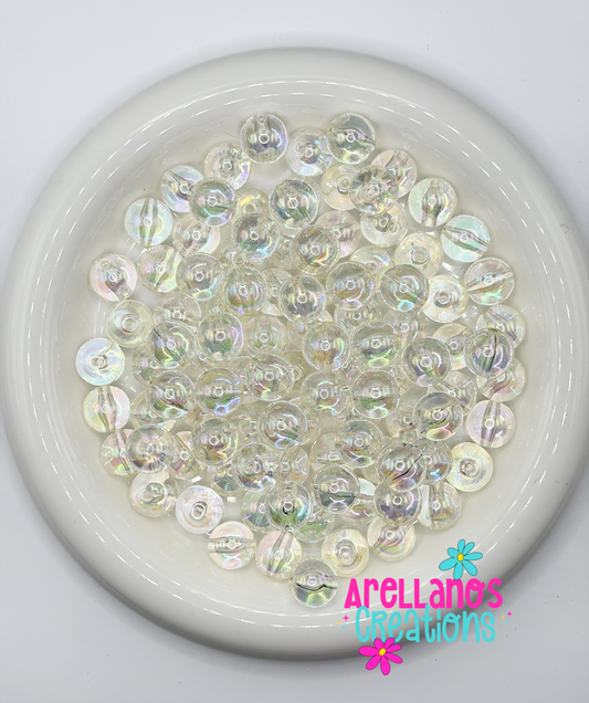 16mm Clear Holographic Acrylic Beads (1PC)