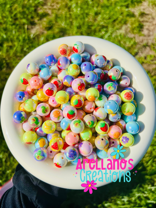 16mm fruity acrylic AB bead mix (pack of 10)