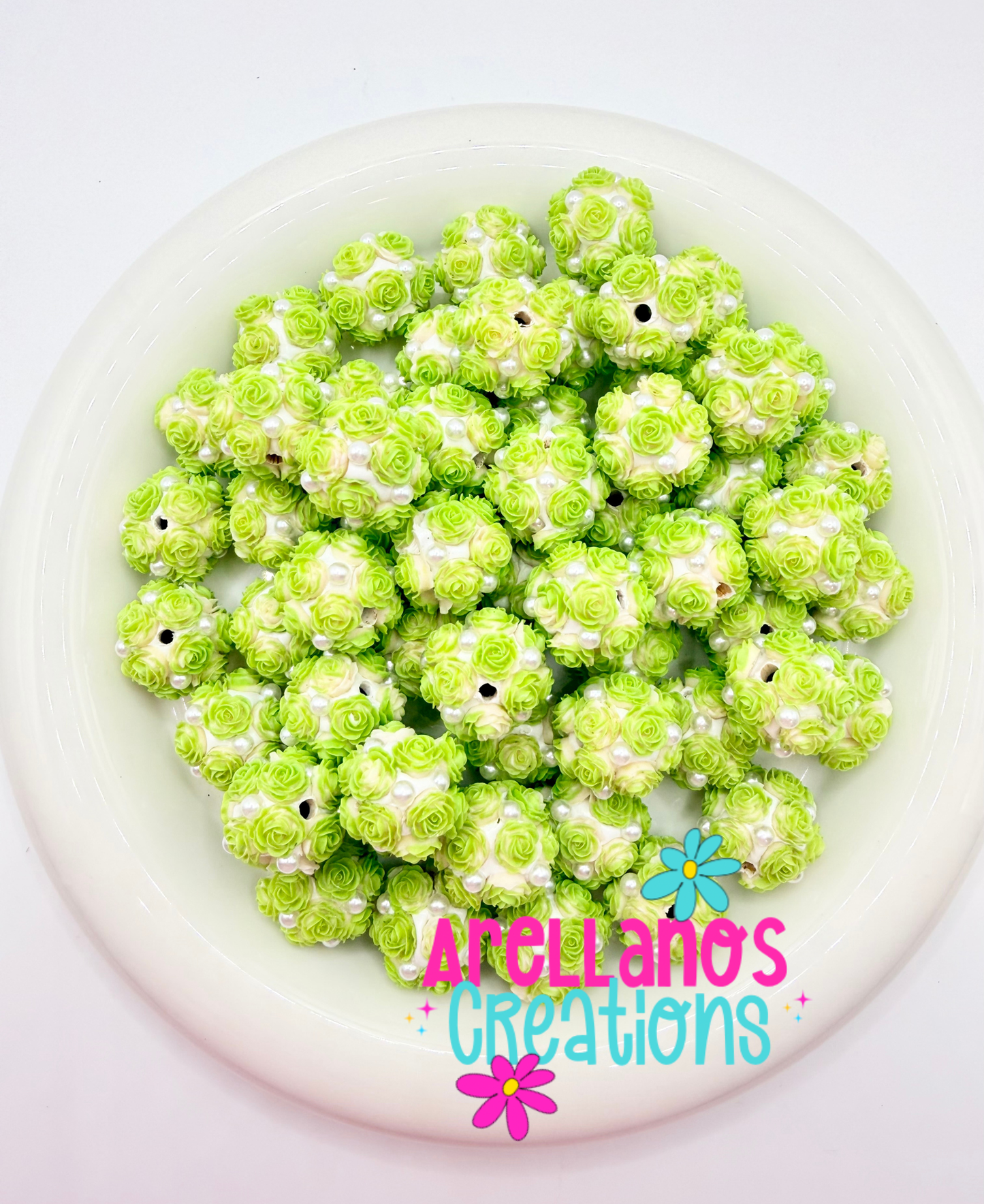 20mm fancy rose flower beads (1PC) 6 different colors
