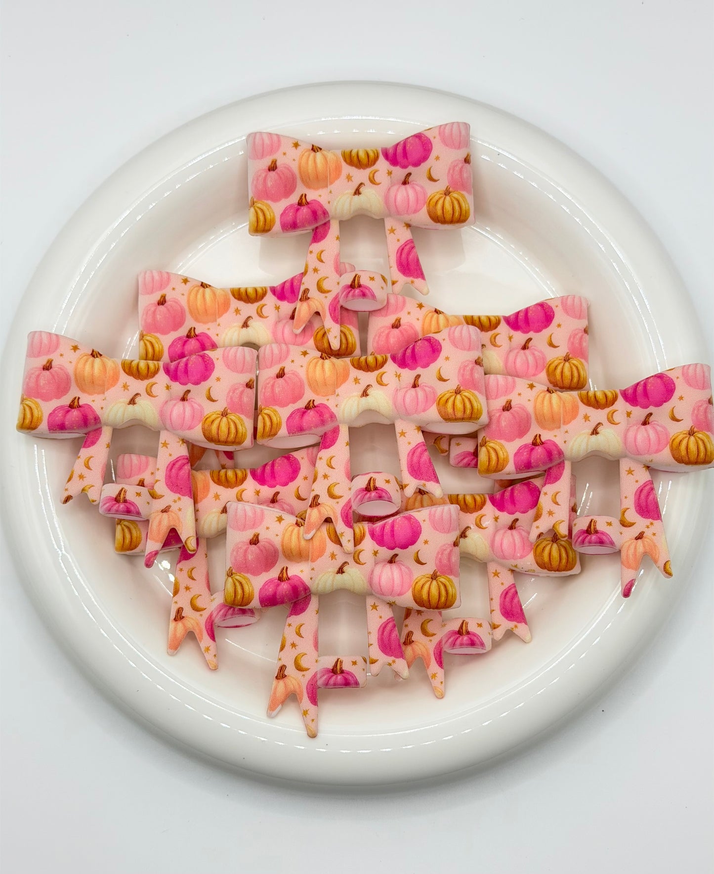 #213 Pink Harvest Dreams Large Bow Straw Topper (1ct)