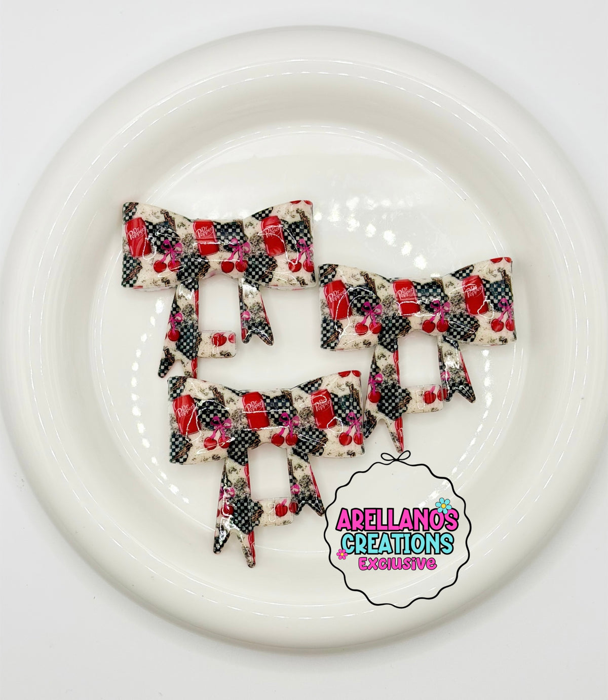 #251 Retro Dr Pop SHINY large bow straw topper (1ct) EXCLUSIVE