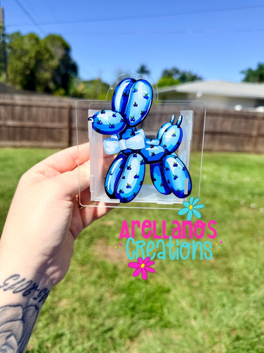 Blueberry balloon dog - acrylic pen holder