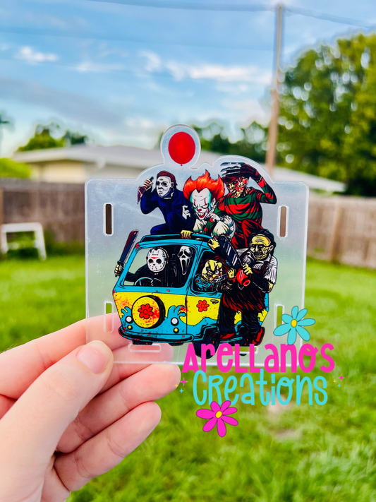 Horror character in mystery van - acrylic pen holder