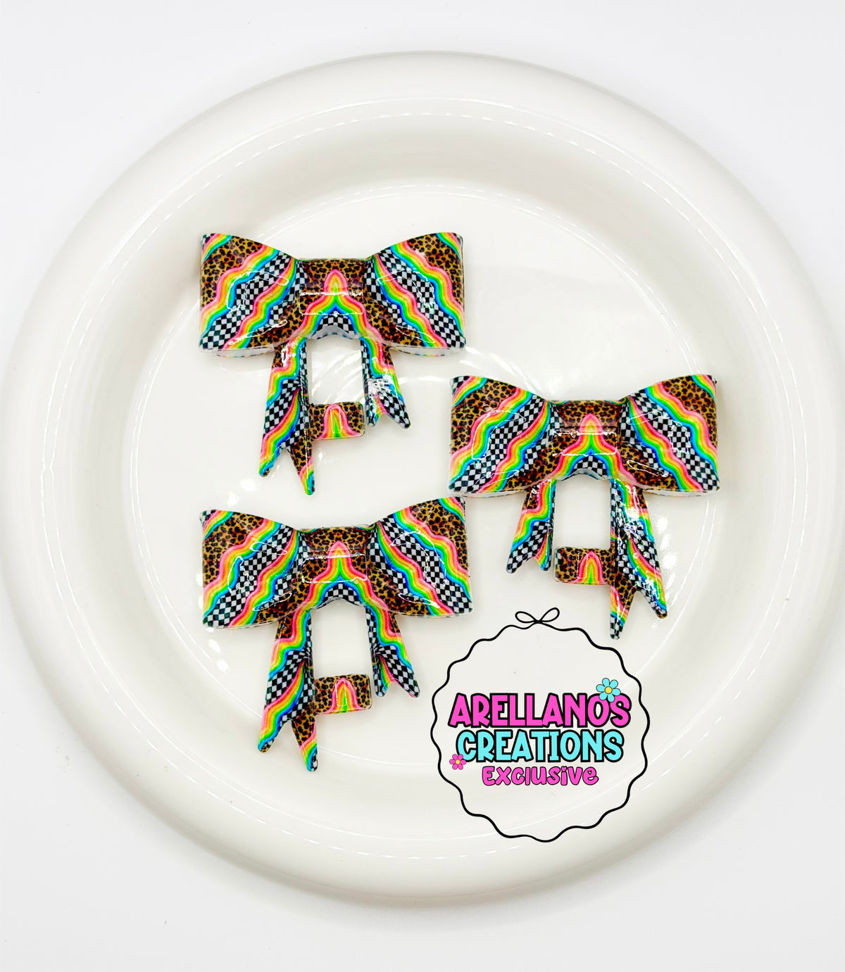 #255 Retro wild child SHINY large bow straw topper (1ct) EXCLUSIVE