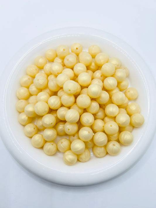 15mm stay golden solid silicone beads
