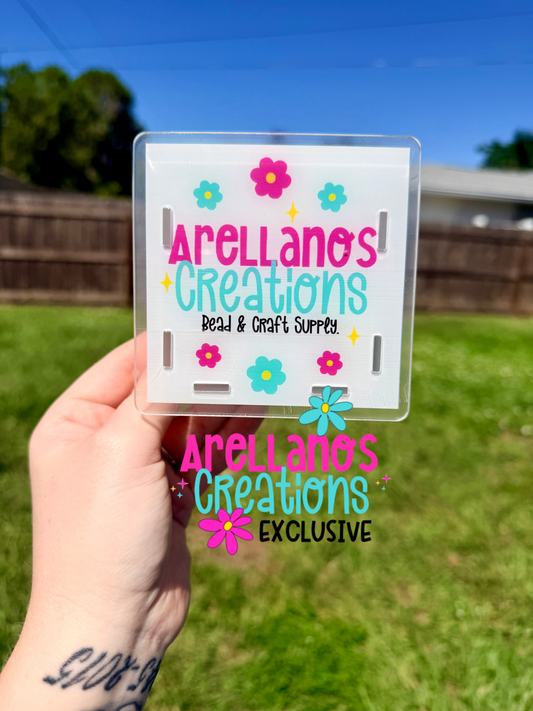Arellanos Creations Logo - acrylic pen holder (custom)