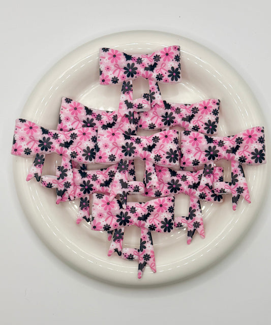 #375 Daisy Bats Large Bow Straw Topper (1ct)