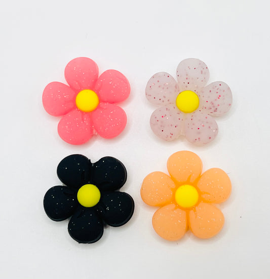 3D daisy glitter flower focal