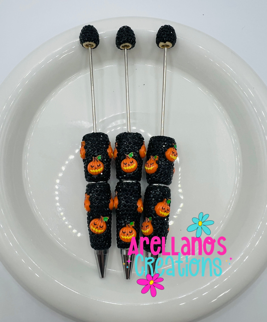 Creepy pumpkin - super blingy rhinestone pen