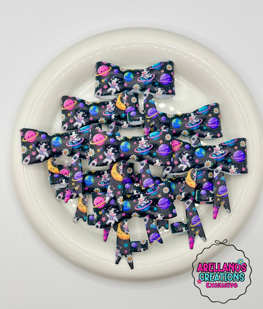 #357 Milky Way Moo Large Bow Straw Topper EXCLUSIVE (1ct)