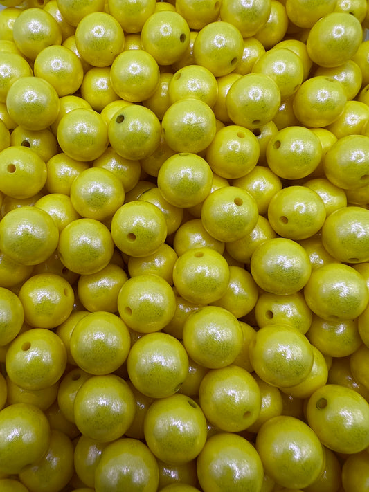 15mm yellow opal silicone beads