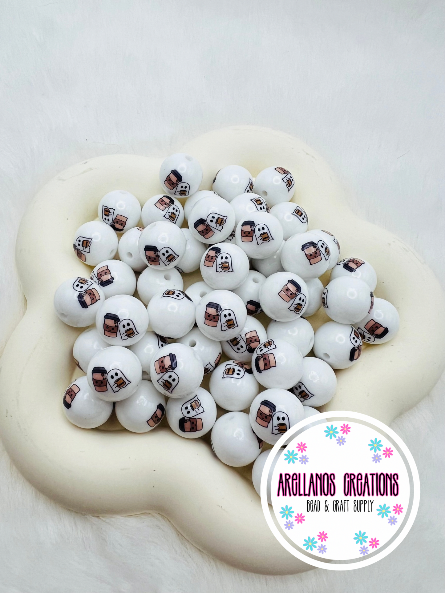 15mm Boo's & caffeine besties liquid silicone beads EXCLUSIVE