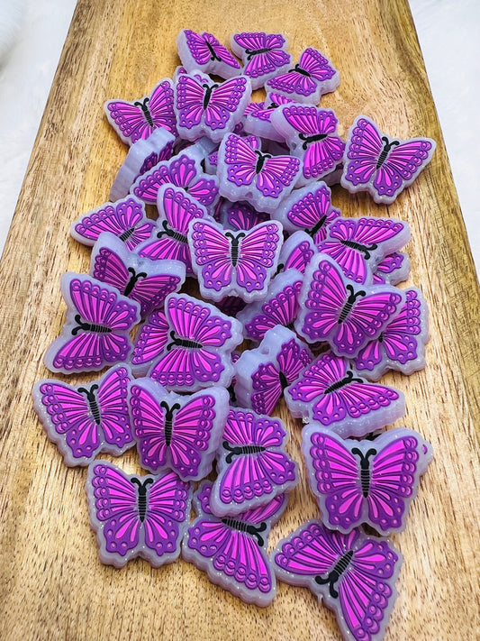 Purple butterfly focal