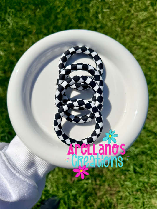 65mm large checkered silicone ring