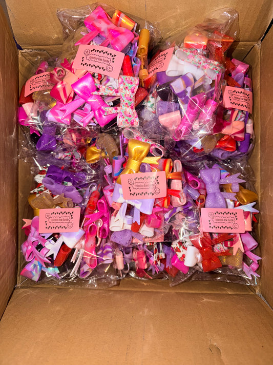 Large Bow Straw Topper/Focal - VALENTINE BUNDLE (Pack of 20 Mix)