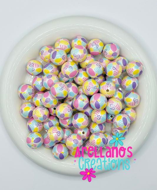 20mm Easter Egg Bubblegum Beads (1PC)