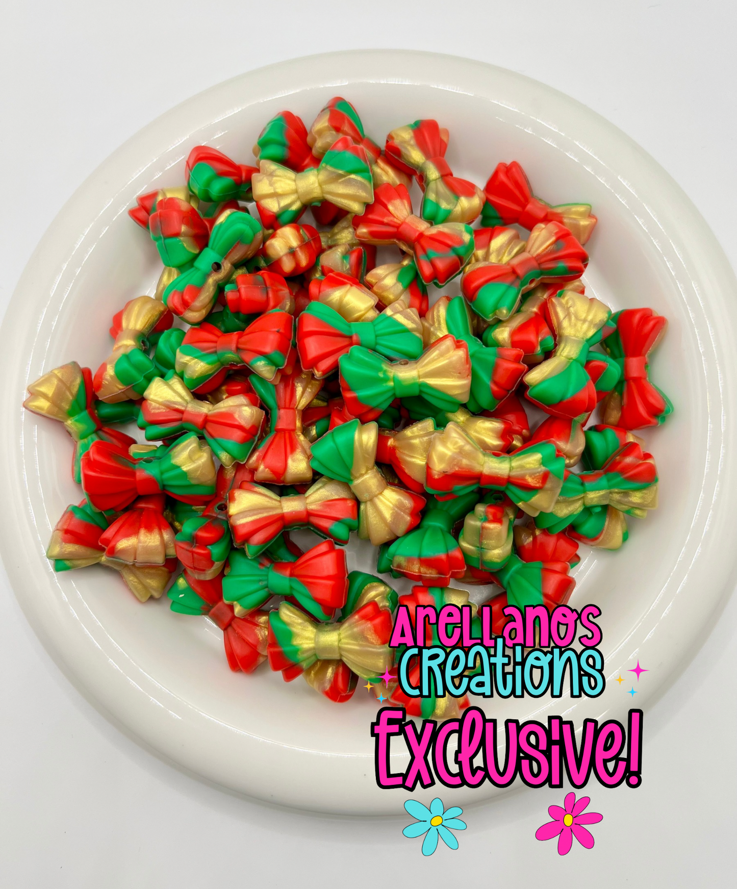 3D 'tis the season ribbed bow EXCLUSIVE focal