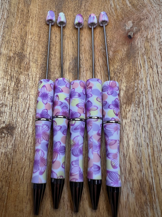 Pastel butterfly printed pens (sold individually)