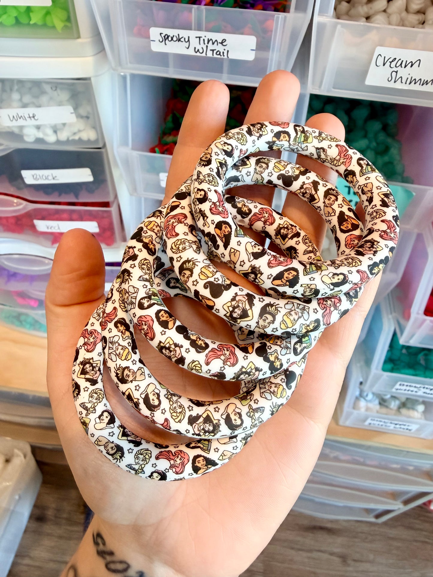 Princess friends 65mm silicone ring 1PC