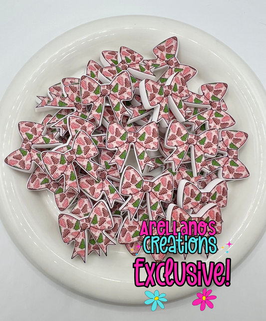 Christmas tree cakes flat printed bow focal EXCLUSIVE