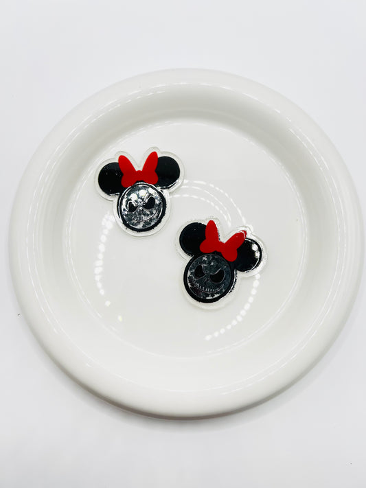 Jack mouse head shaker flatback acrylic