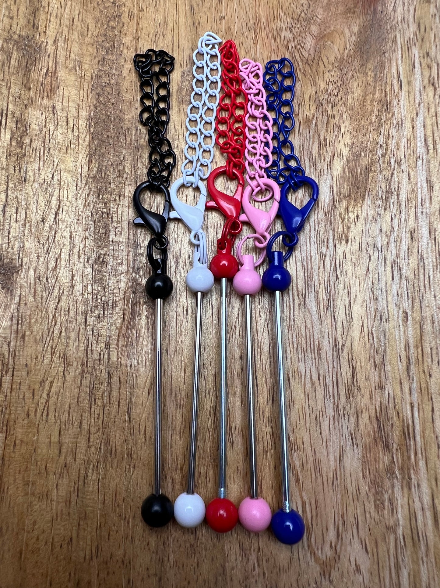 Beadable metal bars with chain (sold individually)