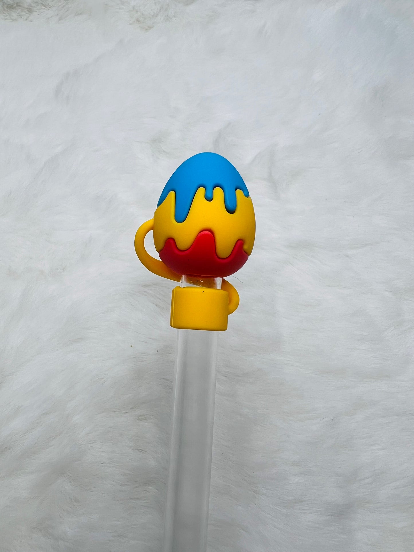 3D egg straw toppers (silicone)