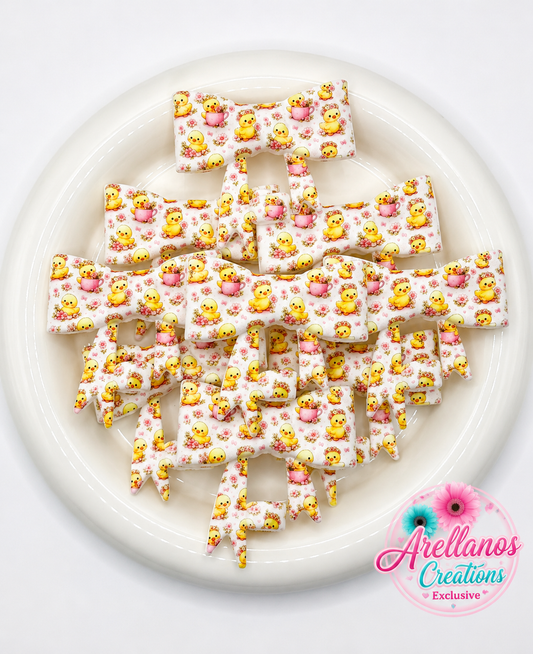 #382 Blooming Duckies large bow straw topper (1ct) EXCLUSIVE