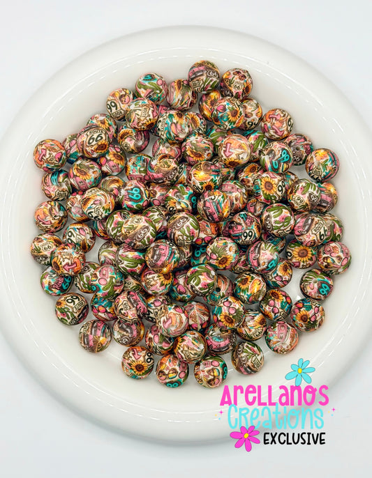 15mm Rustic Route 66 Silicone Beads (1ct) EXCLUSIVE