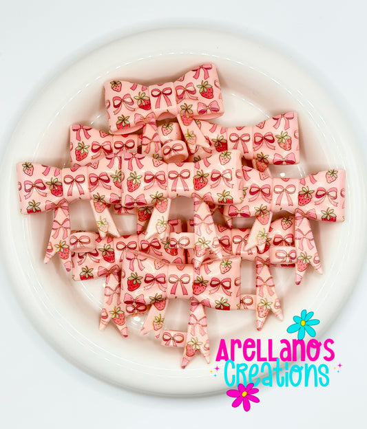 #236 Berry BOWtiful Large Bow Straw Topper (Opal)