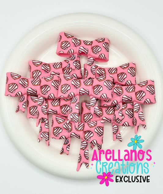#206 Sugar Sprinkle Cookie Hearts Large Bow Focal EXCLUSIVE