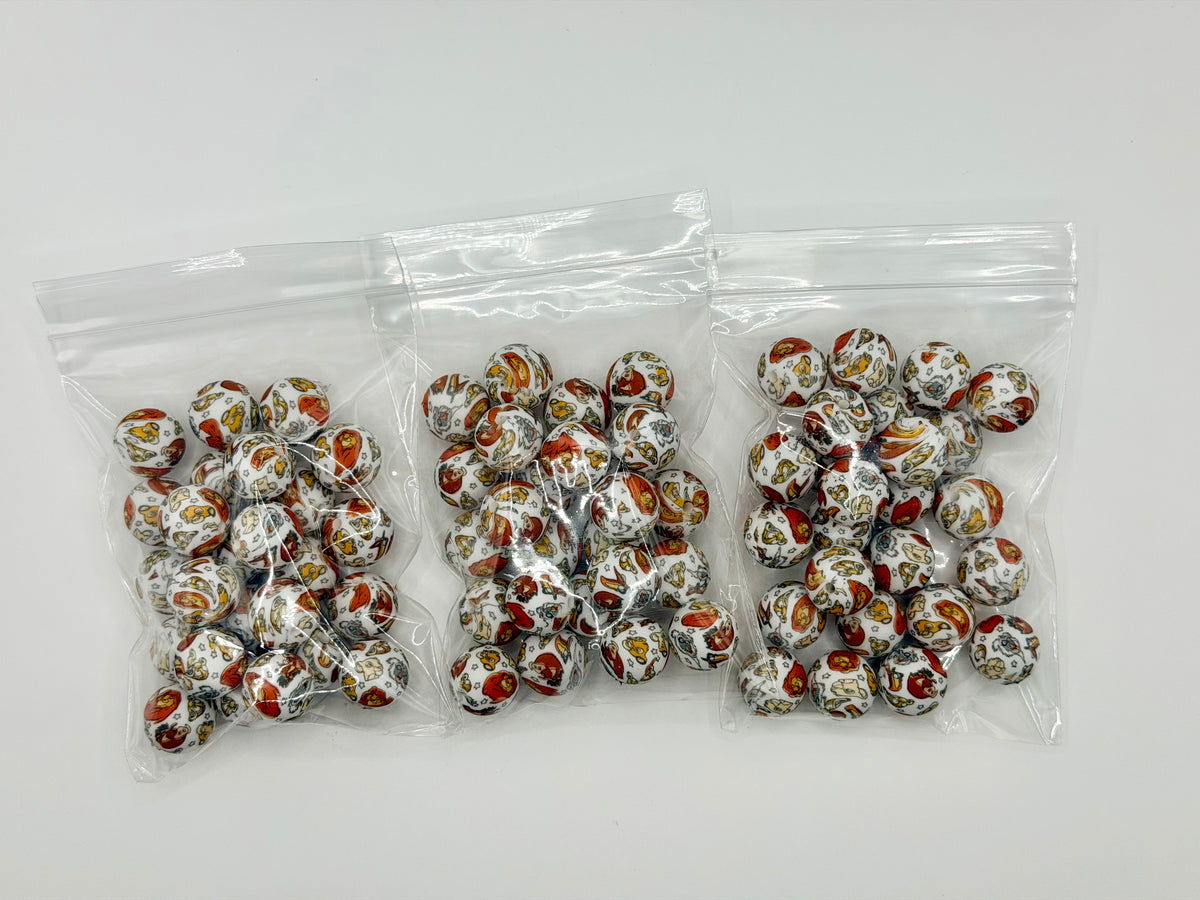 King of lion 25ct 15mm silicone beads