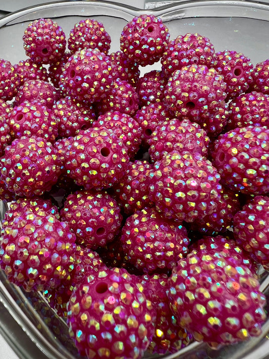 20mm Berry AB Rhinestone Bead (Sold Individually)