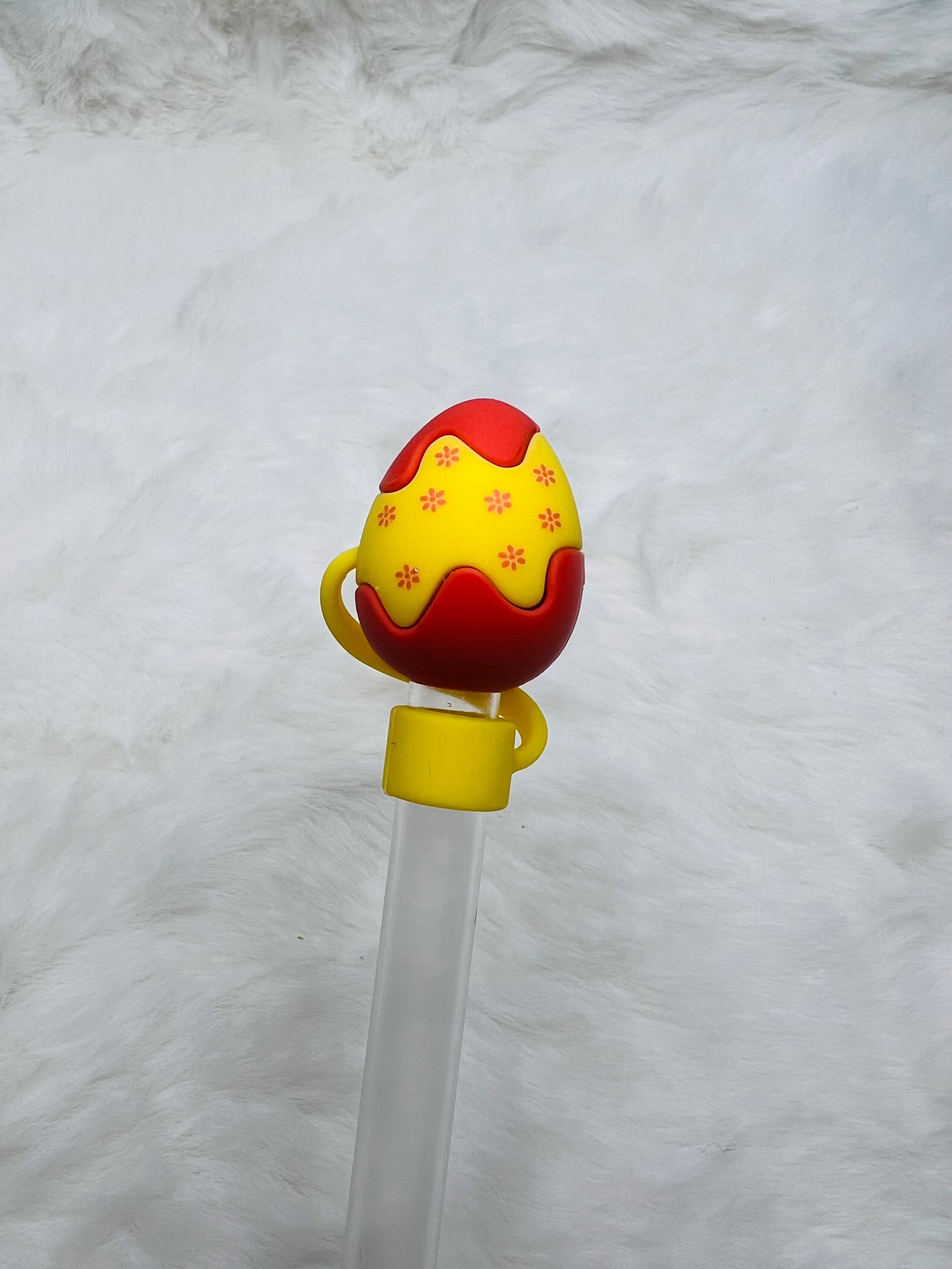 3D egg straw toppers (silicone)