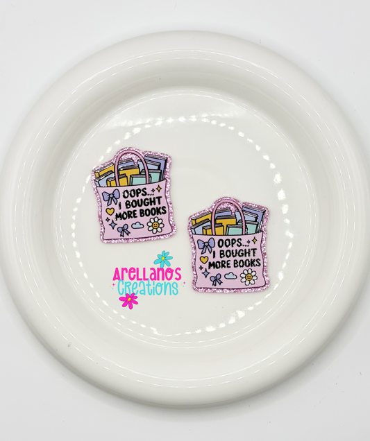 #66 Oops I bought more books - acrylic flatback