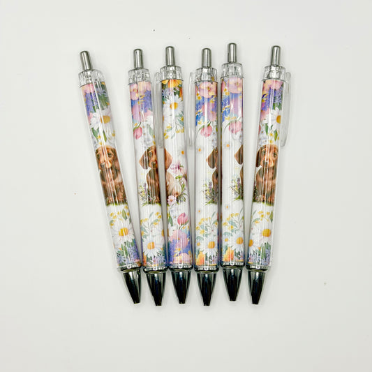Floral Dachshund Ball Point Pen (1ct)