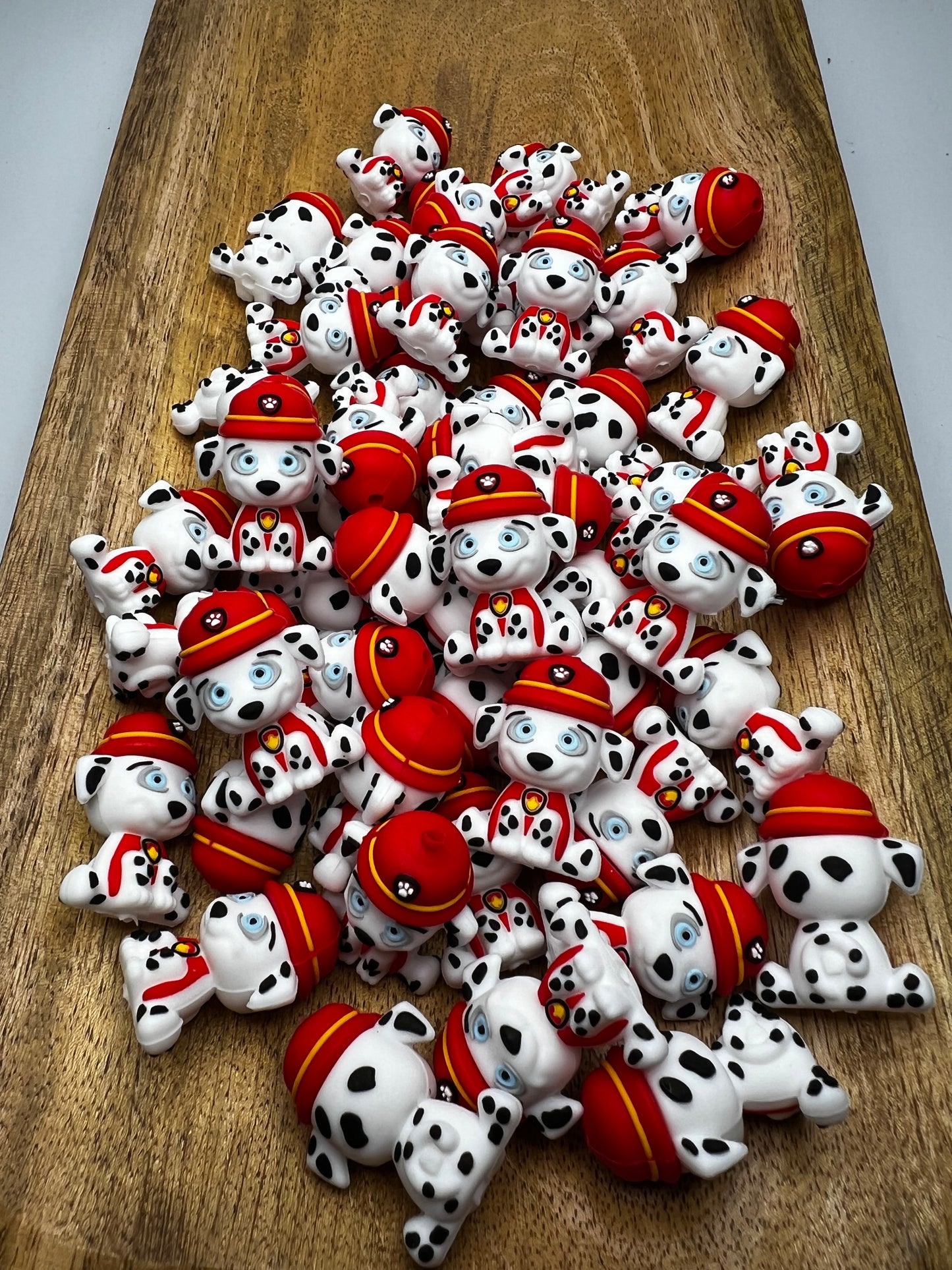 3D firefighter dalmation dog focal