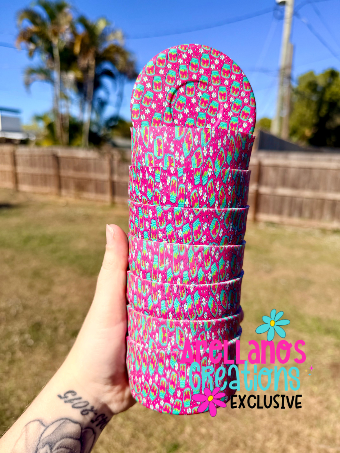 Hot pink pickle jar silicone tumbler boot EXCLUSIVE (1PC)